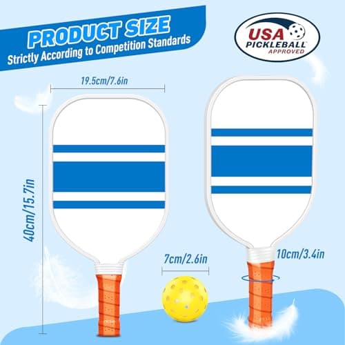 Pickleball Paddles,USAPA Approved Pickleball Paddles Set Premium Pickleball Paddle, 4 Pickleball Balls & 1 Carry Bag Gifts for Women Men Beginners to Pros Players - Thumbnail 4