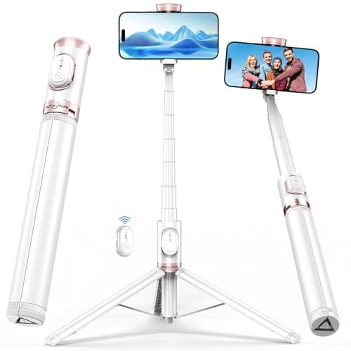 ACKIMA 67" Selfie Stick Tripod, All in One Phone Tripod with Wireless Remote, Extendable Compact Tripods Portable Travel Stand for iPhone Android Selfie/Video Recording/Live Stream/Vlog