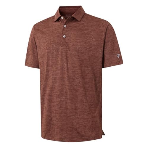 M MAELREG Mens Polo Shirts Short Sleeve Moisture Wicking Lightweight Dry Fit Jacquard Casual Collared Shirts for Men - Image 1