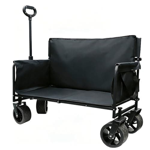 Collapsible Foldable Wagon Cart with Wheels 240L Capacity Folding Sports Wagons, 560LBS Load Large 3-in-1 Grocery Heavy Duty Carts for Sand, Beach, Camping, Fishing - Image 1