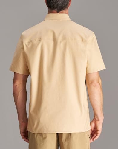 CHRONOLINE Men's Short Sleeve Work Shirt Heavyweight Cotton Canvas Utility Top 2026 Spring Summer Workwear Shirt - Thumbnail 4