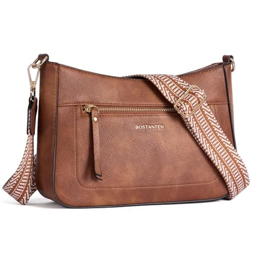 BOSTANTEN Crossbody Purses for Women Vegan Leather Shoulder Handbags Hobo Bag with Detachable Strap for Daily Travel & Work - Image 1