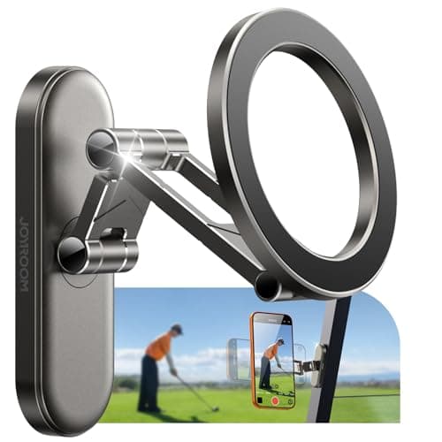 All Metal Upgraded Magnetic Golf Cart Phone Holder, Tri-Fold Unique Golf Gifts for Men Him Golfers Father, 2026 Golf Cart Accessories Compatible with MagSafe iPhone 17-12 for Club Car, EZGO, Yamaha - Image 1