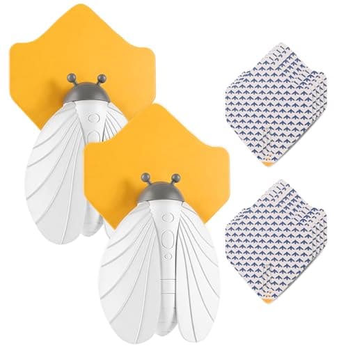 2 Pack Fly Traps & 10 Glue Cards, Fruit Fly Traps for Indoors, Gnat Traps for House Indoor, Flying Insect Trap Catcher for Mosquitoes and Moths, Plug-in Indoor Bug Zapper