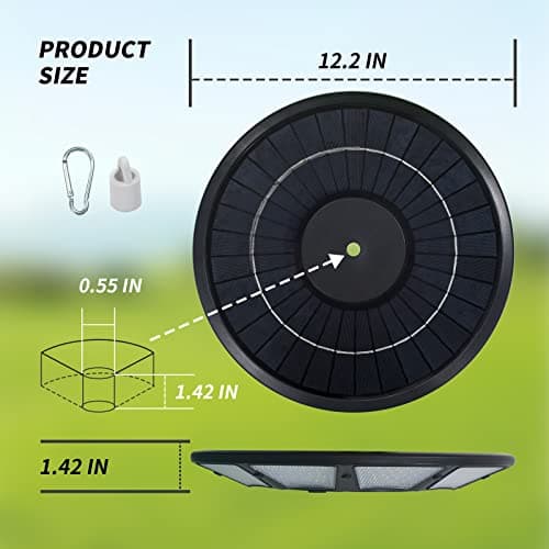 Solar Flagpole Light – 566 LEDs, 10,000mAh Battery, 32cm Solar Panel for 50% More Coverage, UFO Design for 15-25 ft Flagpoles, Ideal for Patriotic Displays & Outdoor Decoration - Thumbnail 6