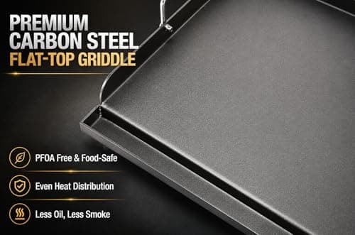 Hisencn Griddle for Gas Grill, Grill Flat Top Griddle, Stove Top Griddle for Gas Stove, 25” x 16” Grill Griddle for Weber, Blackstone, Charbroil and More, Heavy-Duty Grill Flat Top Griddle - Thumbnail 3