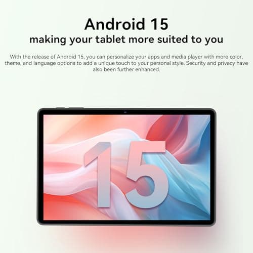 Tablet 11 inch Android 15 Tablets | Octa-core | 12GB RAM+128GB ROM | 8000mAh Tablet with Keyboard | Mouse | Case | Dual Band WiFi | BT 5.0 | GPS | 13 MP Dual Camera (Blue with Keyboard) (Black) - Thumbnail 5