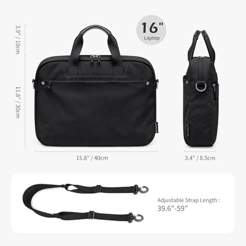GOLF QUALITY Laptop Tote Bag for Women Casual Tote Bag for Business Teacher Carry On Crossbody Bag,16 In,Black - Thumbnail 4