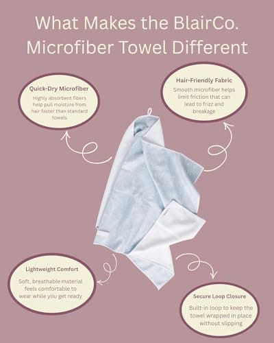 BlairCo. Microfiber Hair Towel Wrap for Women - Anti-Frizz Quick Dry Hair Wrap for Long Hair - Hair Towels for Women, Hair Drying Towel Wrap-Teal Butterfly Floral - Thumbnail 4