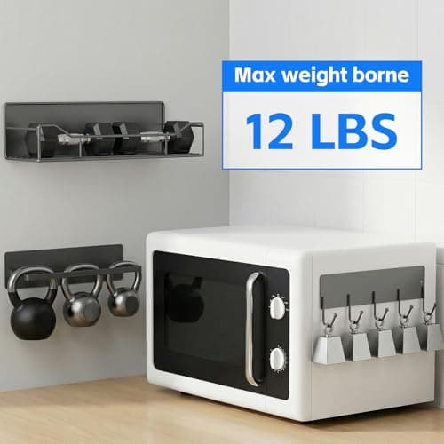 Magnetic Spice Rack for Refrigerator, 5 Pack Magnetic Fridge Organizer Shelves, Strong Magnet, No Drilling, Space Saving Shelf Organizer for Kitchen, Refrigerator & Laundry Room Storage (Grey) - Thumbnail 5