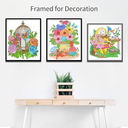 Jadeso Adult Coloring Book - 30 Unique Flowers Patterns and Designs, Coloring Book for Adults Relaxation and Stress Relief, Spiral Bound Adult Coloring Books for Women, Thick Smooth Paper(120gsm) - Thumbnail 6