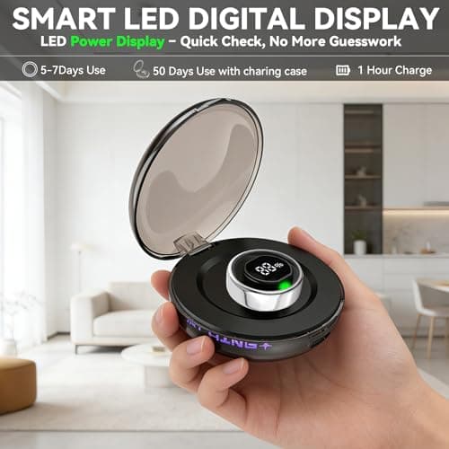 Smart Ring for Women Men,Fitness Tracker Ring,Heart Rate,Blood Oxygen,Step Tracker,Sleep Tracker,Meditation Assistance,No Subscription Fee,IP68 Waterproof Smart Ring for iphone&Android(Black 8) - Thumbnail 6