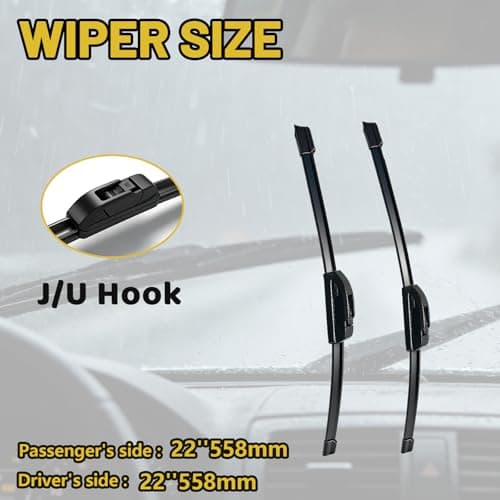 Windshield Wipers 22 and 22 Inch Replacement For Ford F‑150 2009‑2023 Chevrolet Silverado 2019‑2023 Chevrolet Tahoe 2015‑2020 Suburban 2009‑2020 Wiper Blades - Thumbnail 2