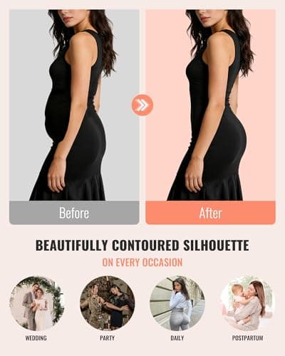 ForeverShaper Tummy Control Shapewear for Women, Seamless Shapewear Thigh Slimmers for Under Dresses, Mid-Waist Girdle Body Shaper Shorts - Thumbnail 5