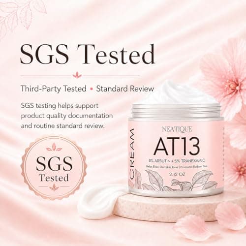 Neatique Arbutin 8% + Tranexamic Acid 5% Face Cream, Dark Spot Corrector with Niacinamide & Glutathione, Lightweight Moisturizer for Uneven Tone & Post-Blemish Marks, 2 fl oz/60 ml - Thumbnail 5