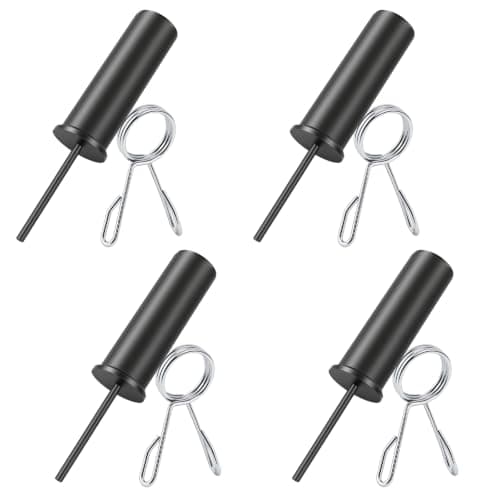 CAELUM 4Pcs Weight Stack Pin Extender with Spring Clip Collar, Gym Pins for Weight Stack Machine, Strength Training Equipment Attachments for Cable Machine and Home Gym