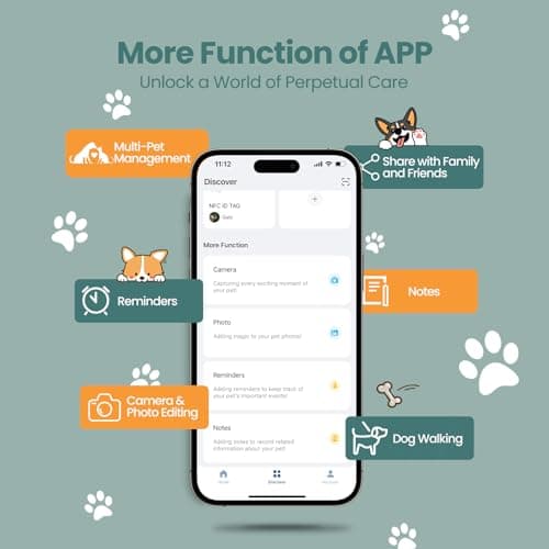 PawView QR Code Pet ID Tag, Silent Silicone Dog ID Tag, Scan QR for Instant Location Alerts, Emergency Contacts, Modifiable Pet Online Profile and Privacy Control, 1Pack (Green) - Thumbnail 6