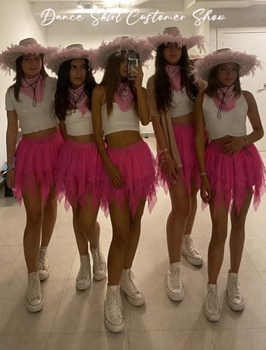 Avidlove Women's Tutu Skirt 50s Vintage Ballet Bubble Dance Skirts for Cosplay Party Rose Red XX-Large - Thumbnail 3