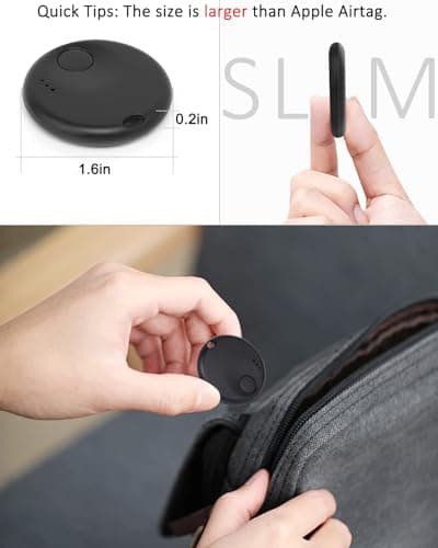 Air Tracker Tags-2 Pack - for iOS Only - Bluetooth Keys Finder Luggage Tracker Compatible with Apple Find My APP, Item Locator for Luggage, Backpack, Suitcases - Thumbnail 2