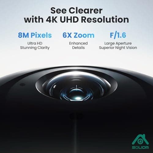 SOLIOM Security Cameras Wireless Outdoor,4K Ultra HD for Day and Night, No Subscription,Built in Radar,Solar Powered Cameras for Home Security, 360° Pan Tilt Auto Tracking,5G & 2.4G WiFi, 4-Cam Kit - Thumbnail 2