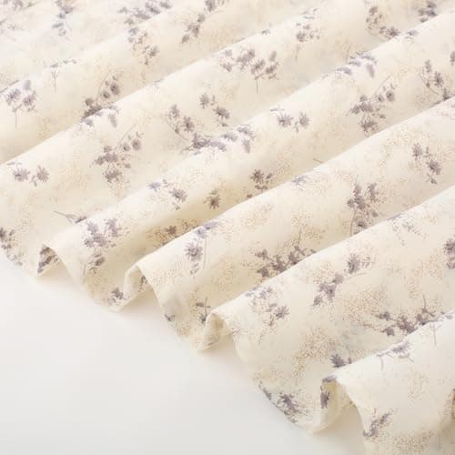 Belle Poque Flowy Smocked Back Sun Dress Midi Renaissance Cottagecore Dress Beige Purple Floral Dress for Women 2XL - Thumbnail 6