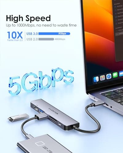 LENTION Laptop Docking Station Dual Monitor 4K@60Hz 7-in-1 USB C Hub Multiport Adapter with PD 100W Fast Charging, 2 USB A 3.0 Ports, SD&Micro SD Card Reader for 2025-2016 MacBook Pro/Air, MacBook Neo - Thumbnail 6