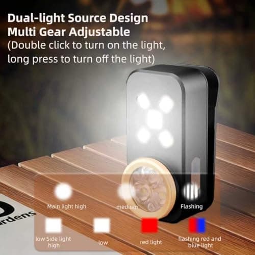 FOSFIS Rechargeable EDC Flashlight, Mini LED Flashights, 500 Lumens Portable Clip EDC Light, Pocket Flashlights, Magnetic Small Keychain Flashlight for Signaling, Camping, Emergency (Black) - Thumbnail 3