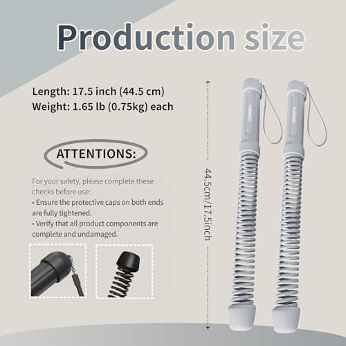 Ropeless Battle Ropes for Home Gym-Portable Cordless Training Rope Fitness Equipment for Men & Women,Weighted Workout Ropes for HIIT,Versatile Exercise Equipment for Home and Travel Exercise(Grey) - Thumbnail 2