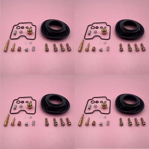 Carburetor Repair Service Kit with Diaphragm for Yamaha FZS1000 FAZER 2001-2005 Fit Motorcycle Carb Maintenance Rebuild Set(4 Pack)