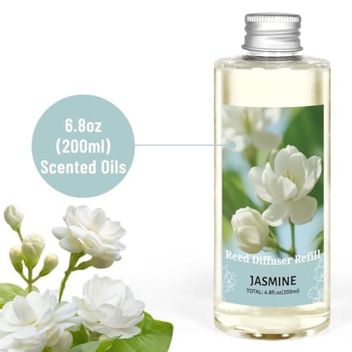 STRN Jasmine Reed Diffuser Oil Refill, Scented Diffuser with Stick 200ML - Thumbnail 2