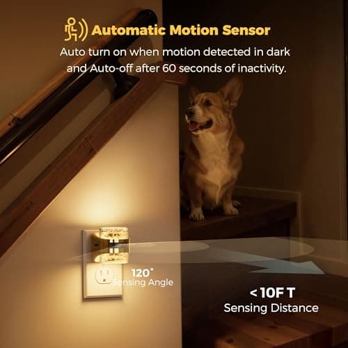 L LOHAS LED Motion Sensor Night Light,5CCT Color Temperature Change Night-Light,Dimmable Night Lights Plug into Wall, Acrylic Bubble Nightlight with Dusk to Dawn Sensor for Bathroom Hallway - Thumbnail 3