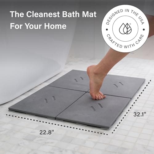 Dorai Home Stone Bath Mat for Bathroom – Large, Quick-Drying, Non-Slip Surface, Customizable Design, 32.1" L x 22.8" W x 0.6" H, Slate - Thumbnail 2