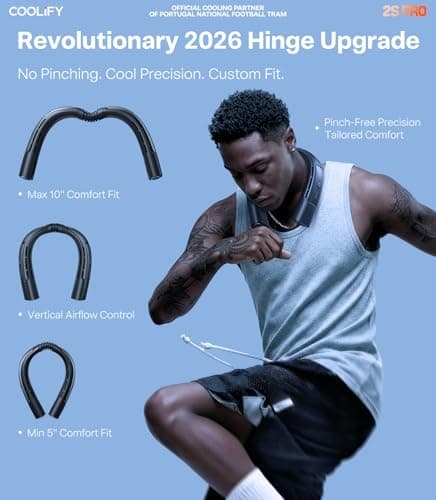 TORRAS Coolify 2026 Neck Air Conditioner 2S PRO, Ice-Feel Semiconductor Cooling Neck Cooler & Personal Air Conditioner for Golf, City Walk, Vacation Travel & Music Festival, Premium Summer Gift, Black - Thumbnail 5