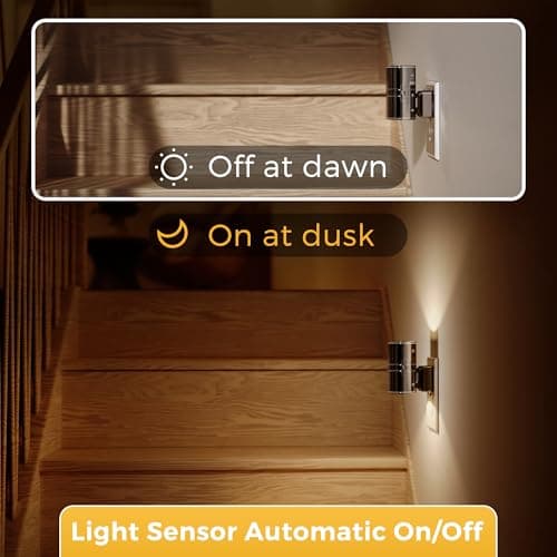 L LOHAS LED Night Light, Automatic Night Lights Plug into Wall, 2 Pack Nightlights with Light Sensor, 3000K Soft White 0-100LM Dimmable Modern Nightlight for Kids Bedroom Hallway - Thumbnail 5