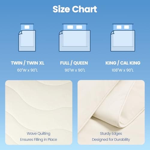 Cooling Comforter King Size, Cooling Blankets for Hot Sleepers, Lightweight Comforter for Summer, Soft Q-Max>0.4 Breathable Cold Blanket for Sleeping, 108x90, Ivory - Thumbnail 6