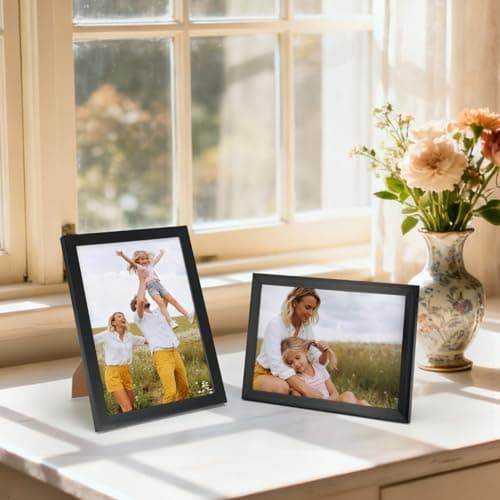 Schliersee 5x7 Picture Frames Set of 12, Elegant Classic Black Frame for 5 by 7 Photo, Wall and Tabletop Display - Thumbnail 6