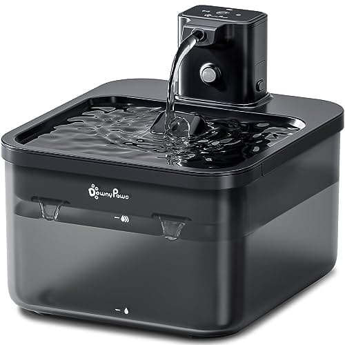 DownyPaws Cat Water Fountain Cordless, 84oz/2.5L Fursink Wireless Pet Water Fountains for Cats Indoor, Battery Operated Cat Drinking Fountain with Motion Sensor, Ultra Quiet Pump, BPA-Free, Black - Image 1