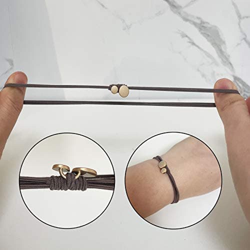 UDeBe Fashion Hair Ties with Metal Circle Beads, Thin Hair Elastics Tie Korean, Colorful 8 Counts. - Thumbnail 3