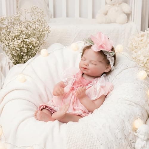 Vvioxiu Full Vinyl Reborn Baby Doll,20 inch Realistic Sleeping Baby Doll with Accessories,Great Gift for Girls and Casual Collector - Image 1
