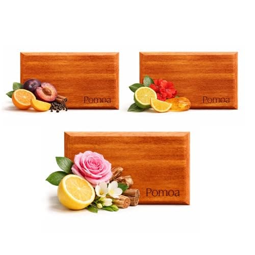 POMOA Alder Wood Car Freshener 3-Pack, Sun Visor Clips Included - Image 1
