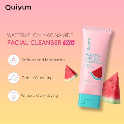QUIYUM 6PCS Skincare - Skin Care Sets with Watermelon Cleanser, Plum Serum, Blueberry Moisturizer, Milk Honey Peel-Off Mask, Hand Wax, Foot Wax, Hydrating Cleansing Repairing, Ideal Gifts Sets - Thumbnail 2