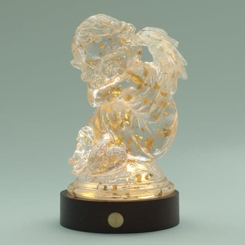 YeseeYe Angel Statue with Light - Nightlight Tabletop Home Decoration Figurine Accessories Tabletop Sculpture - Image 1