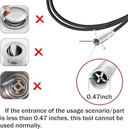 Ehigta 61 inch Drain Snake Flexible Grabber Claw – Toilet Snake Drain Claw for Clog Remover & Pick Up Small Items - Thumbnail 5