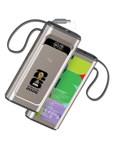 2026 FIFA Licensed 190W 20000mAh Power Bank for Laptop Portable Charger,3-Port USB-C Fast Charging Battery Pack with Built-in USB-C Cables for MacBook,Cell Phones,iPhone 17,iPad,Android,Samsung - Image 1