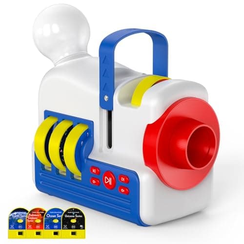 YEQOO Story Projector for Kids, Educational Story Dream Machine with 32 Stories & 4 Science Cartridges, Audio Books for Toddlers, Night Light & White Noise, Bedtime Story Player - Image 1