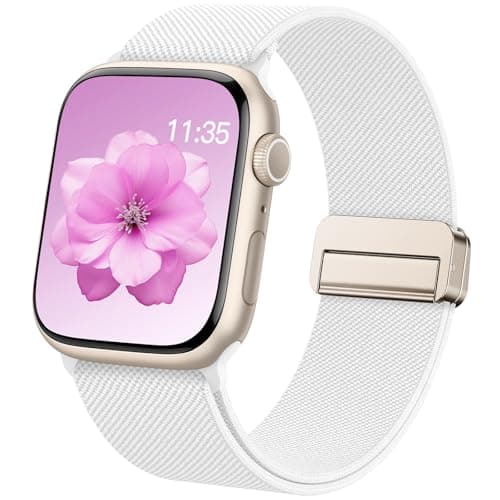 Stretchy Loop Sport Band Compatible with Apple Watch Bands 40mm 46mm 44mm 49mm 45mm 38mm 41mm 42mm for Women Men, Adjustable Magnetic Clasp Strap for iWatch Ultra, Se, Series 11 10 9 8 7 6 5 4 3 2 1 - Image 1