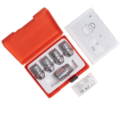 Farad H1/E Galvanized Silver Lug Nut Wheel-Locks Kit Suitable for Hyundai Nexo (M12 X 1.5 Thread Size) - Set of 4 Lug Nuts + 1 Key - Thumbnail 4