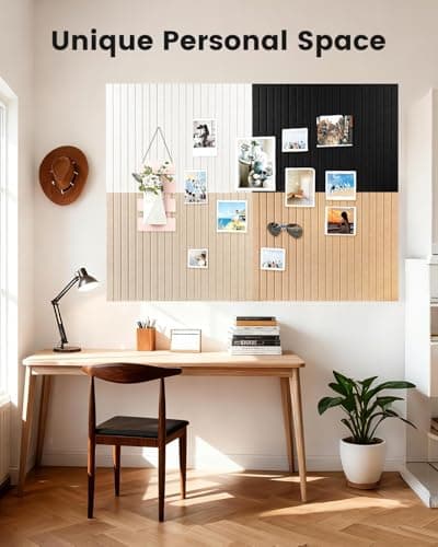 Nysunten 24x31 inches Large Felt Bulletin Board 0.35in Thicker, Cork Board with Safe Removable Nano Self-Adhesive Tabs, Wall Felt Board for Bedrooms, Living Rooms, Offices, Flower Shops - Dark Camel - Thumbnail 4