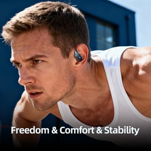 ATHONGL Open Ear Earbuds,Bluetooth 5.4 100H Playtime Stereo Wireless Earphones with Ultra-Comfort, Snug Fit Ergonomic Earhook for Sports/Fitness/Travel/Workouts (Blue) - Thumbnail 6