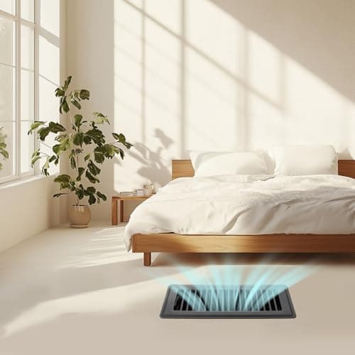 Floor Register 4x10, Floor Vent Covers for Home Floor, Sidewall, Heavy Duty Steel Walkable Floor Grates, Adjustable Air Vent Covers Rust Proof Finish, 4" x 10'' Floor Vent, 6 Pack, Black - Thumbnail 5